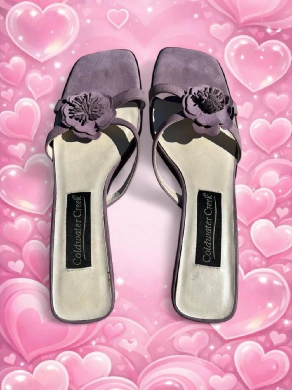 Y2K Coldwater Creek Suede Kitten Heels